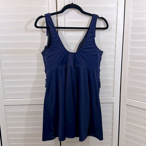 Robby Len Swimdress Size 20W Navy Blue & White EUC - Picture 7 of 15